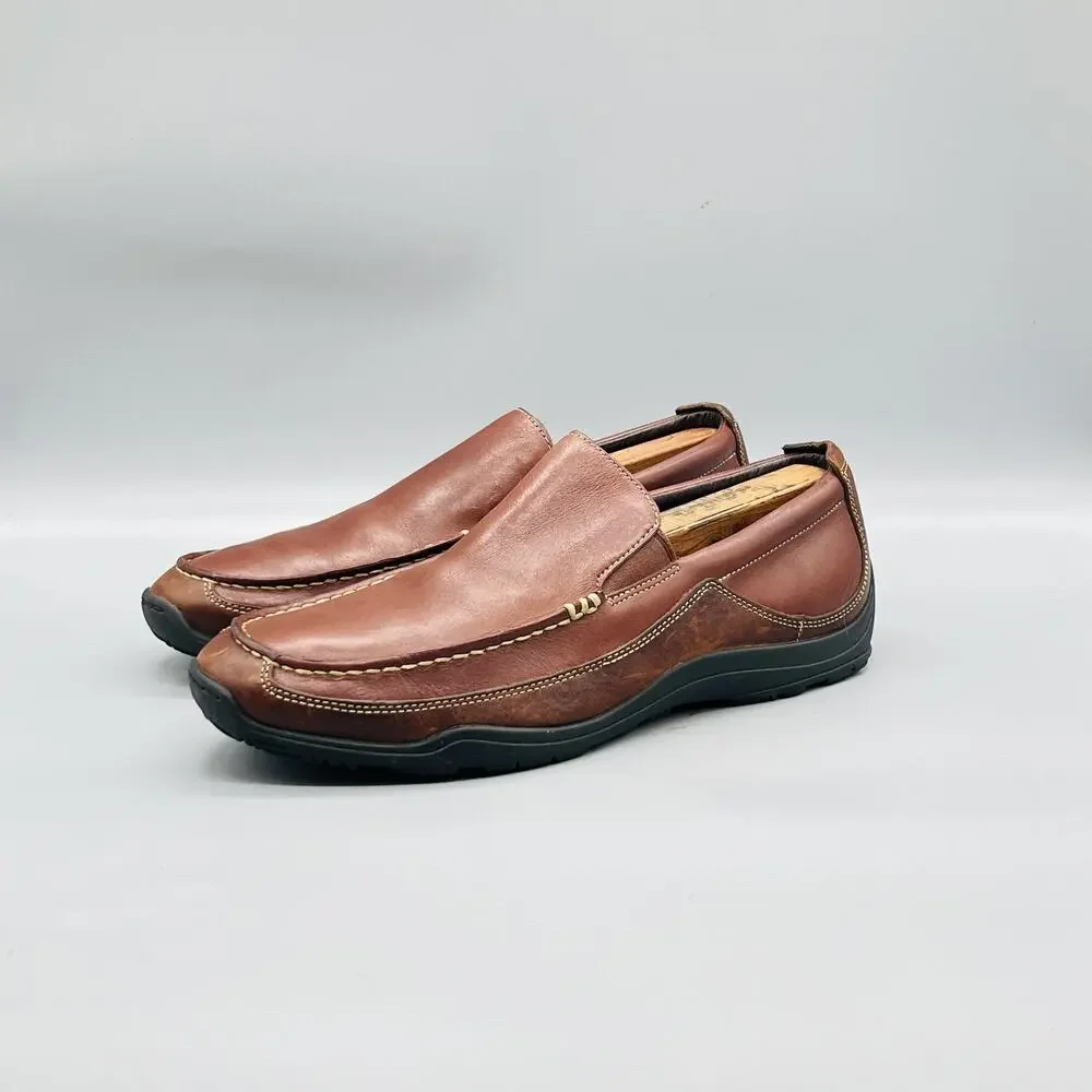 Cole Haan Shoes Mens 10 Brown Leather Vtg Air Moc Toe Slip On Loafers Casual